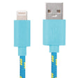 1m Nylon Netting USB Data Transfer Charging Cable For iPhone, iPad, Compatible with up to iOS 15.5(Blue) - Normal Style Cable by PMC TechLife | Online Shopping South Africa | PMC TechLife