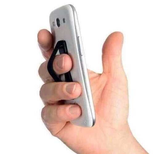 Finger Grip Phone Holder for  iPad Air & Air 2, iPad mini, Galaxy Tab, and other Tablet PC(Black)