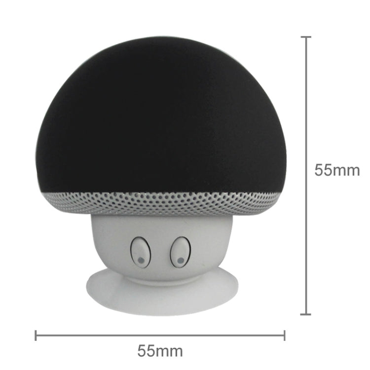 Mushroom Shape Bluetooth Speaker with Suction Holder(Black)