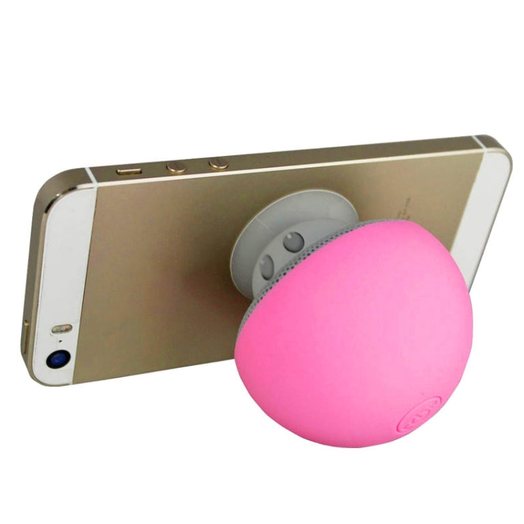 Mushroom Shape Bluetooth Speaker with Suction Holder(Pink)