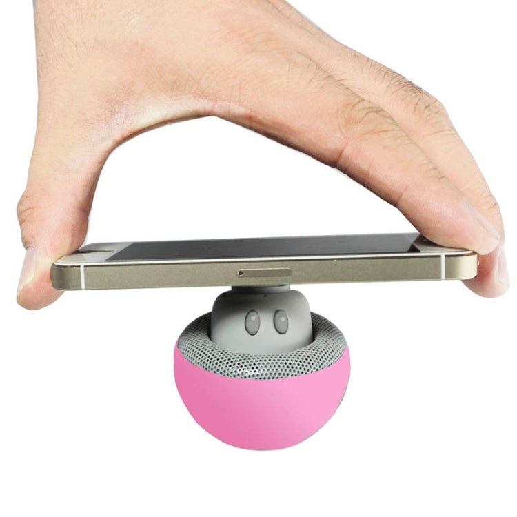 Mushroom Shape Bluetooth Speaker with Suction Holder(Pink)