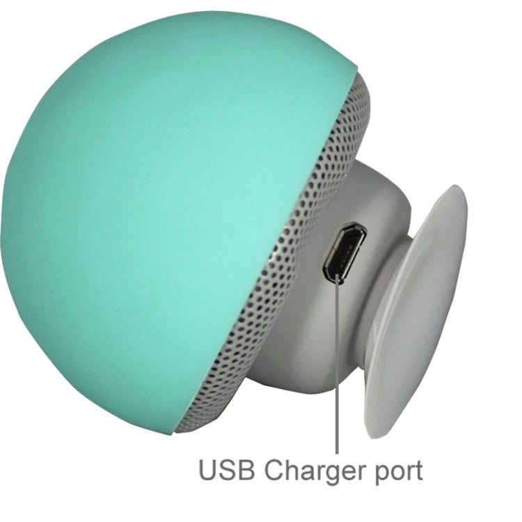 Mushroom Shape Bluetooth Speaker with Suction Holder(Green)