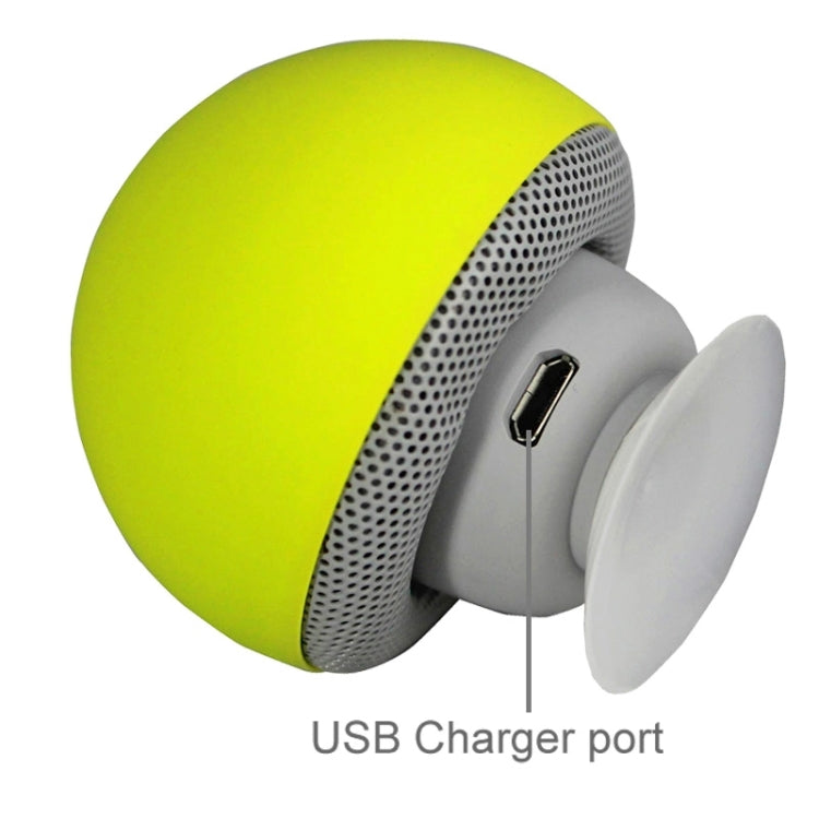 Mushroom Shape Bluetooth Speaker with Suction Holder(Yellow)