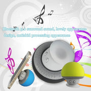 Mushroom Shape Bluetooth Speaker with Suction Holder(Black)