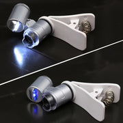 Universal Clip-type LED phone 60X Microscope / Micro Lens