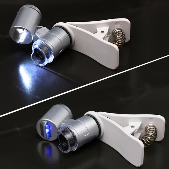 Universal Clip-type LED phone 60X Microscope / Micro Lens