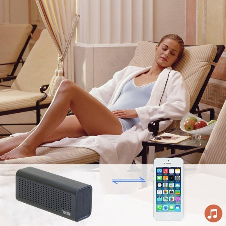 YM-308 Portable Rechargeable NFC Bluetooth Speaker, Support TF Card(Black)