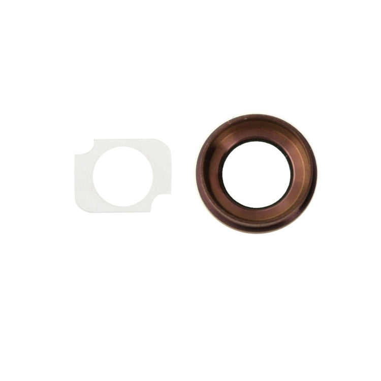 Rear Camera Lens Ring + Flashlight Bracker  for iPhone 6s Plus, 10 Pairs / Set(Rose Gold)