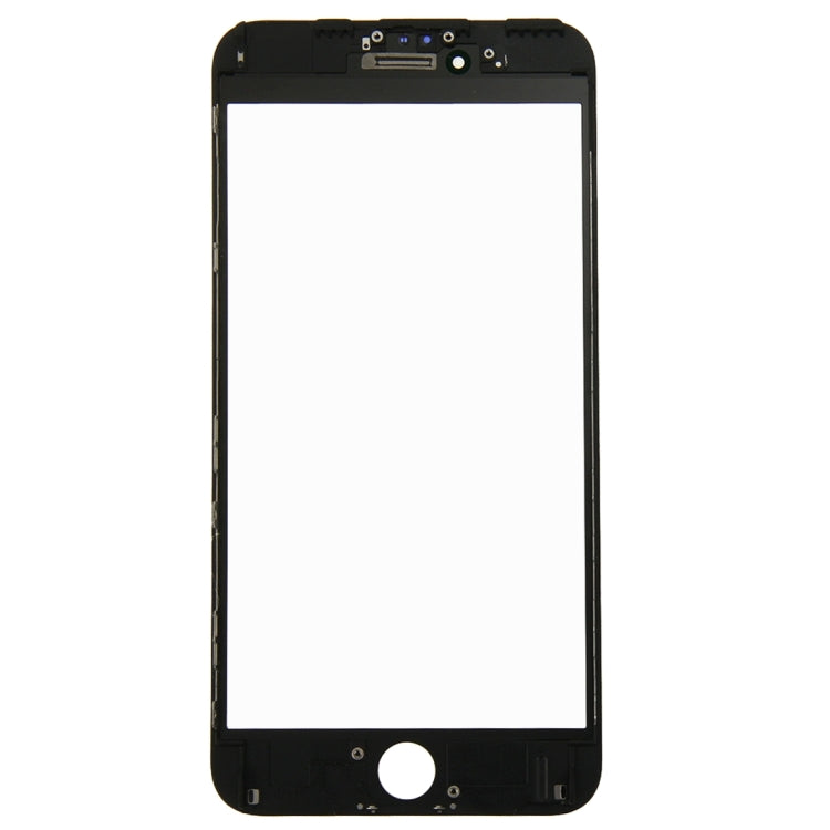 Front Screen Outer Glass Lens with Front LCD Screen Bezel Frame for iPhone 6s Plus(Black)