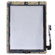 (Controller Button + Home Key Button PCB Membrane Flex Cable + Touch Panel Installation Adhesive)  Touch Panel for New iPad (iPad 3)(White)