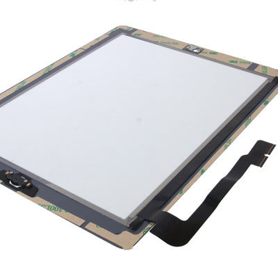 (Controller Button + Home Key Button PCB Membrane Flex Cable + Touch Panel Installation Adhesive)  Touch Panel for New iPad (iPad 3)(White)