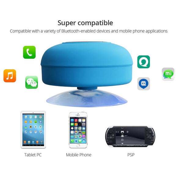 BTS-06 Mini Water-resistant IPX4 Bluetooth V2.1 Speaker, Support Handfree Function(Black)