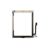 Controller Button + Home Key Button PCB Membrane Flex Cable + Touch Panel Installation Adhesive  Touch Panel for iPad 4(Black)