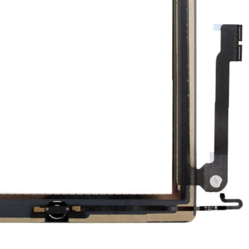 Controller Button + Home Key Button PCB Membrane Flex Cable + Touch Panel Installation Adhesive  Touch Panel for iPad 4(Black)