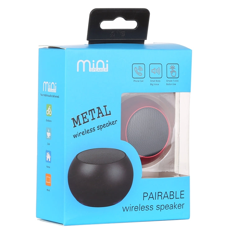 Mini Metal Wireless Bluetooth Speaker,  Hands-free, LED Indicator(Red)