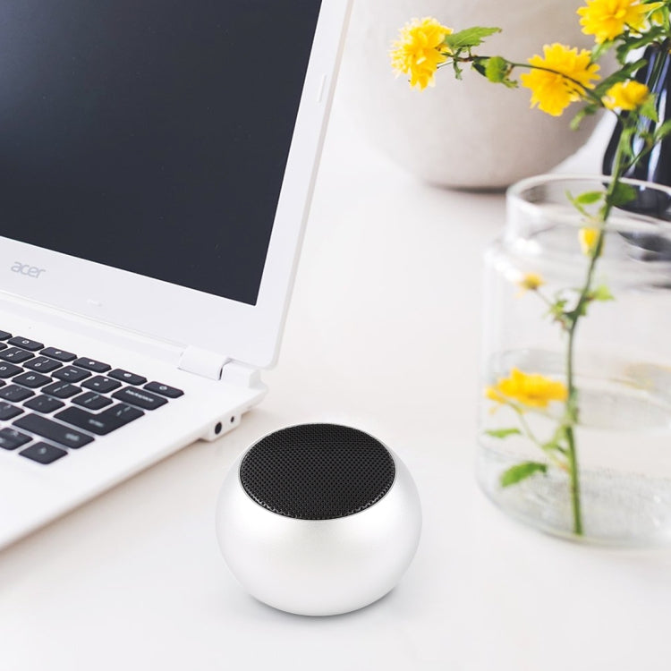Mini Metal Wireless Bluetooth Speaker,  Hands-free, LED Indicator(Silver)