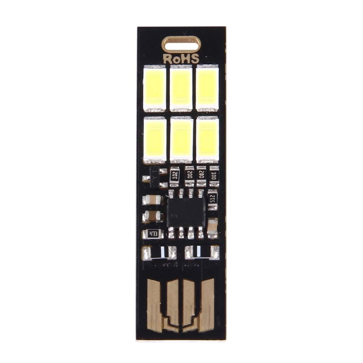 Portable Double Sided USB Touch Light, with 6 PCS LED