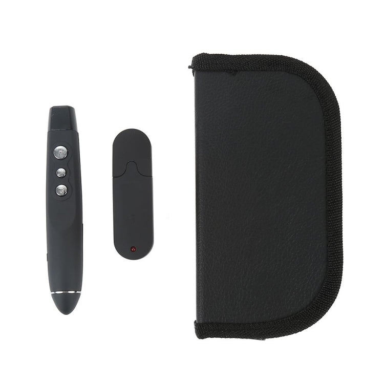 PP-1000 Multimedia Presentation Remote PowerPoint Clicker 2.4GHz RF Laser Pointer with USB Receiver(Black)