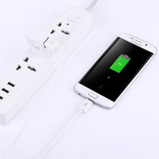 Micro 5 Pin USB Sync Cable + US Plug Travel Charger(White)