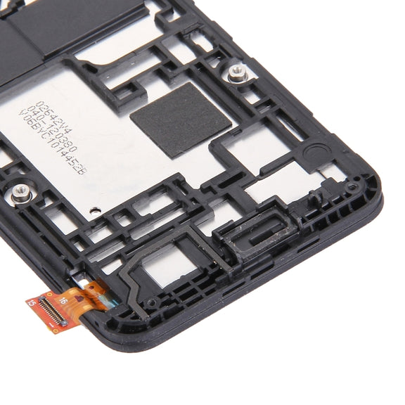 LCD Display + Touch Panel with Frame for Nokia Lumia 530 (Black)