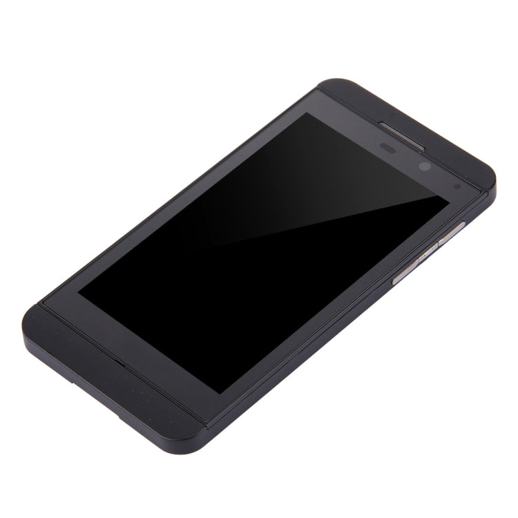 LCD Screen and Digitizer Full Assembly with Frame for BlackBerry Z10 4G(Black)