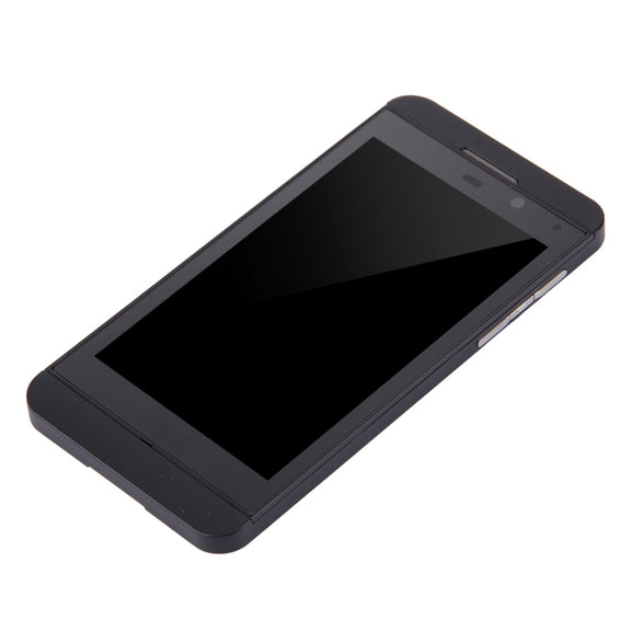 LCD Screen and Digitizer Full Assembly with Frame for BlackBerry Z10 4G(Black)