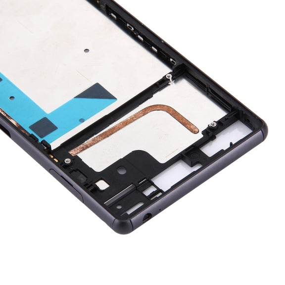 Front Housing LCD Frame Bezel Plate  for Sony Xperia Z3 / L55w / D6603(Black)