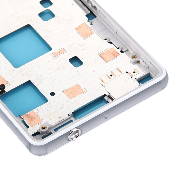 Front Housing LCD Frame Bezel Plate for Sony Xperia Z3 Compact / D5803 / D5833(White)