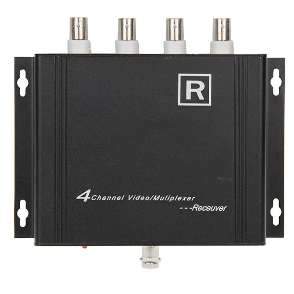 4 Channel Video Multiplexer Transmitter and Receiver(Black)