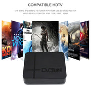 Mini Terrestrial Receiver HD DVB-T2 Set Top Box, Support USB / HDMI / MPEG4 /H.264(Black)