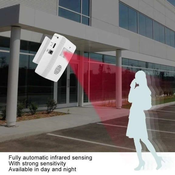 Infrared Sensor Electronic Guest Welcome Doorbell(White)