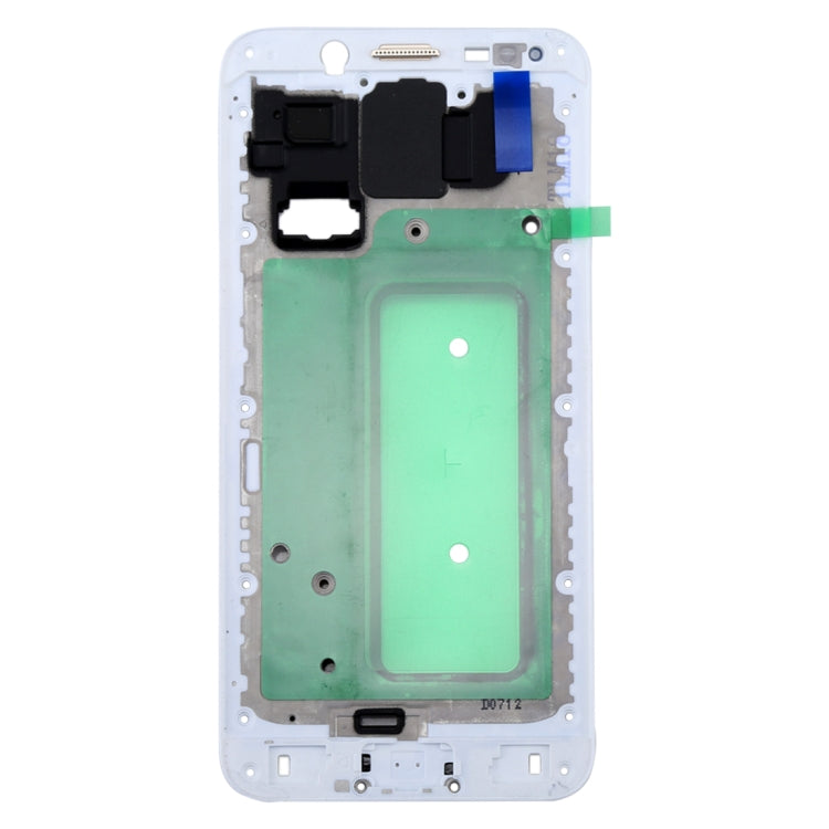 For Galaxy C8  Front Housing LCD Frame Bezel Plate(White)