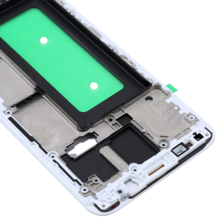 For Galaxy C8  Front Housing LCD Frame Bezel Plate(White)