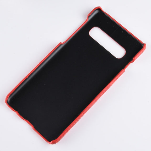 Shockproof Crocodile Texture PC + PU Case for Galaxy S10 5G (White)