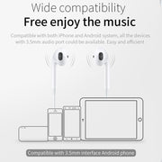 JOYROOM JR-EP1 1.2m 3.5mm Plug Wire Control In-Ear Earphone(White)