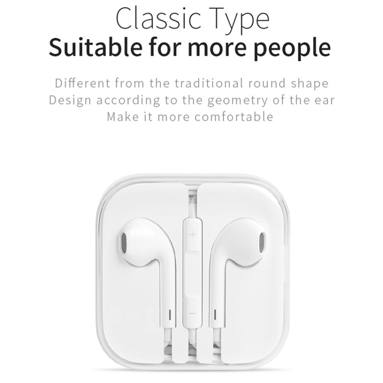 JOYROOM JR-EP1 1.2m 3.5mm Plug Wire Control In-Ear Earphone(White)