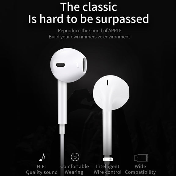 JOYROOM JR-EP1 1.2m 3.5mm Plug Wire Control In-Ear Earphone(White)