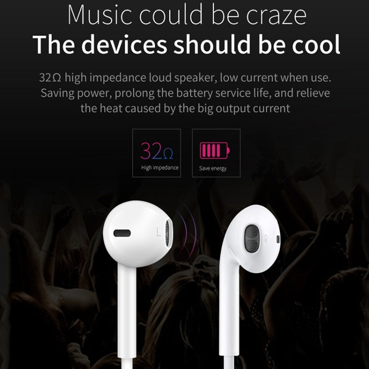 JOYROOM JR-EP1 1.2m 3.5mm Plug Wire Control In-Ear Earphone(White)
