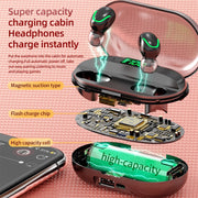 T2 Bluetooth 5.0 TWS Touch Digital Display True Wireless Bluetooth Earphone with Charging Box(Red)