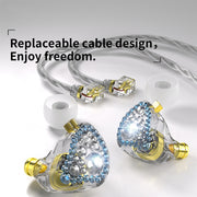 CVJ Liuli 3.5mm In-ear Wired Headphones,Length 2.5m (Blue)