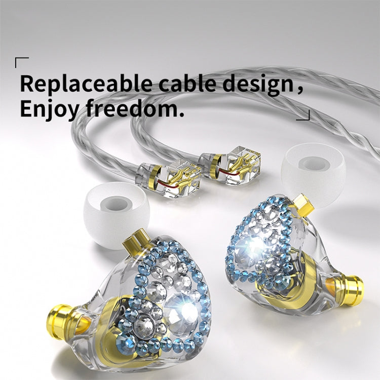 CVJ Liuli 3.5mm In-ear Wired Headphones,Length 2.5m (Blue)