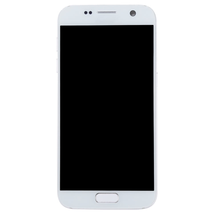 OLED LCD Screen for Galaxy S7 / G930V Digitizer Full Assembly with Frame (White)