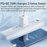 WK WP-U140 33W Power Series USB+USB-C/Type-C Fast Charger, Specifications: US Plug(White)
