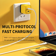 WK WP-U128 40W Dual USB-C/Type-C Interface Gallium Nitride Charger,Specifications: US Plug