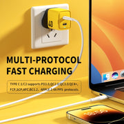 WK WP-U128 40W Dual USB-C/Type-C Interface Gallium Nitride Charger,Specifications: UK Plug
