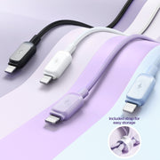 JOYROOM S-AL012A14 Multi-Color Series 2.4A USB to 8 Pin Fast Charging Data Cable, Length:1.2m(Black)