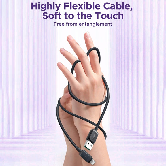 JOYROOM S-AL012A14 Multi-Color Series 2.4A USB to 8 Pin Fast Charging Data Cable, Length:1.2m(Black)
