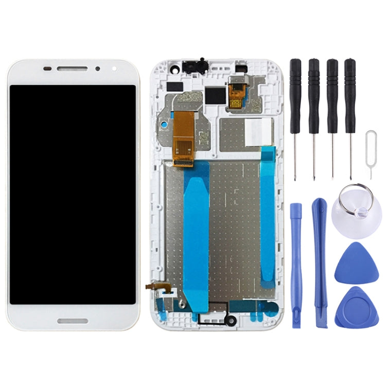 OEM LCD Screen for Vodafone Smart N8 VFD610 Digitizer Full Assembly with Frame���White)