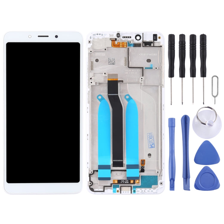 TFT LCD Screen for Xiaomi Redmi 6A / Redmi 6 Digitizer Full Assembly with Frame(White)