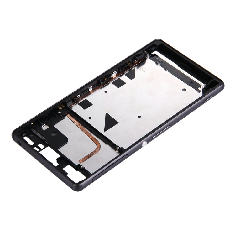 Single SIM Front Housing LCD Frame Bezel for Sony Xperia Z3(Black)
